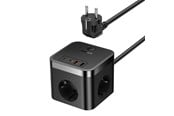 Mobil - Adaptere & Opladere - Baseus Wall charger PowerCombo 3AC+2U+2C 30W 1.5m - E00066400117-00