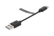 USB kabel - Nedis - USB-C cable - 24 pin USB-C to USB - 10 cm - CCGB60600BK01
