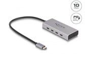 USB hub - DeLOCK - hub - 10 Gbps PD 85 Watt with 30 cm connection cable - 5 ports USB hub - USB 3.0 - 5 ports - Grå - 64235
