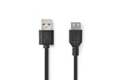 USB kabel - Nedis USB Cable | USB 2.0 | USB-A Male | USB-A Female | 480 Mbps - CCGB60010BK02