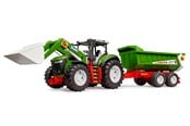 Legetøjsbil - Bruder    Roadmax tractor with frontloader and tipping trailer toy - BR3452