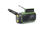 DAB, netværks- og clockradio - Nedis Emergency Radio - DAB+/FM - Dynamo - Solar- 2500 mAh Powerbank - DAB+/FM - Mono - RDDBCR2000GN
