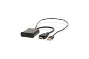 Skærmkabel - Nedis HDMI Adapter | HDMI Connector | DisplayPort Male / USB-A Male - CCGB34300BK02