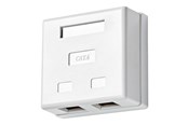 Udtag & bokse - Nedis - socket-outlet - 2 network sockets - white - CCGP89130WT