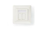 Netværkstilbehør - Nedis Network Wall Box Flush Mount - 2 port(s) - CAT6a - CCGP89250IV