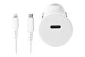 Mobil - Adaptere & Opladere - Nedis car power adapter - 24 pin USB-C - 20 Watt - CCPDL20W111WT