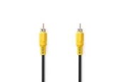 Skærmkabel - Nedis Composite Video Cable | Nickel Plated | 480p | 5.00 m | Round | PVC | Black - CVGL24100BK50