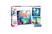 Puslespil - Clementoni Jigsaw Puzzle Super Color Square Fantasy 3x48pcs. Floor - 25319