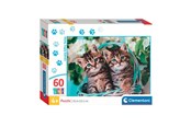 Puslespil - Clementoni Jigsaw Puzzle Super Color Lovely Kitty Twins 60 pcs. Floor - 26599