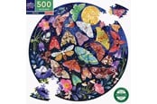 Puslespil - eeBoo Round Puzzle 500 pcs - Moths - EPZFMOT