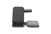 Mobil - Adaptere & Opladere - Nedis Wireless Charger | 3-in-1 | 15 W | LED-indicator in use - WDCHAQ15W110BK
