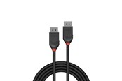 Skærmkabel - Lindy Black DisplayPort 1.2 Cable - 1m - 36491