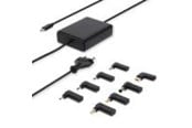 Bærbar Oplader - Nedis notebook-adapter | GaN | 100 W | 5 / 9 / 12 / 15 / 20 V DC | 3.0 / 5.0 A - NBAU100110BK