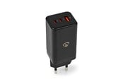 Mobil - Adaptere & Opladere - Nedis Universal GaN Wall Charger - WCGPD65W100BK