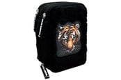 Skoletilbehør - Tinka Tredobbelt Penalhus – Tiger – Sort – Cool School - 8-804207