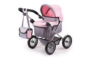 Dukke, bamse og udstyr - Bayer Design Dolls Pram Trendy - Gray/Pink (13008AA) - 13008AA