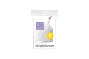 Rengøring - Simplehuman Kode E skræddersyede affaldsposer, pakke med 20, hvid - CW0164