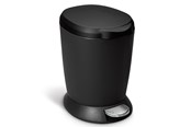 Affaldssortering - Simplehuman 6L rund pedalspand, sort plastik - CW1319