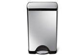 Affaldssortering - Simplehuman 38L rektangulær pedalspand, børstet rustfrit stål - CW1814