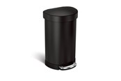 Affaldssortering - Simplehuman 45L halvrund pedalspand, sort - CW2099