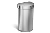 Affaldssortering - Simplehuman 45L halvrund sensor skraldespand, børstet - ST2009
