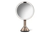 Makeupspejl - Simplehuman Sensor spejl med touch-kontrol lysstyrke og dobbelt lysindstilling, rosenguld - ST3053