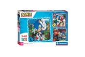Puslespil - Clementoni Jigsaw Puzzle Super Color Square Sonic 3x48pcs. Floor - 25320