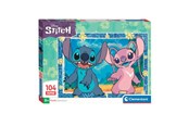 Puslespil - Clementoni Jigsaw Puzzle Super Color Disney Stitch III 104pcs. Floor - 27573