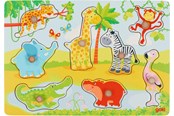 Babylegetøj - Goki African Animals Lift Out Puzzle - 57397