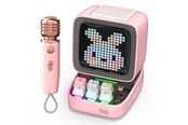 Bærbare & Fest Højtalere - Divoom Ditoo-Mic Mini Karaoke Machine Pixel Art Bluetooth Speaker - Pink - 6958444603858