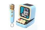 Bærbare & Fest Højtalere - Divoom Ditoo-Mic Mini Karaoke Machine Pixel Art Bluetooth Speaker - Blue - 6958444603889