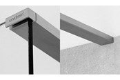 Bruseafskærmninger, brusekabiner og tilbehør - Unidrain GlassLine topstang, Venstre, Børstet stål - 5310.1203