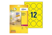 Papir, Fotopapir og Etiketter - Avery L7670Y - round labels - 300 label(s) - 63.5 mm round - L7670Y-25