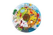 Puslespil - Bigjigs Wooden Seasons Floor Puzzle Round 50 pcs. Wood - 33003