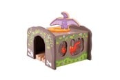 Trælegetøj - Bigjigs Wooden Dino T-Rex Train Tunnel - BJT244
