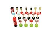 Trælegetøj - Bigjigs Wooden Traffic Signs 18pcs. - BJT061