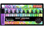Skrive- og Tegneværktøjer - STABILO ARTY BOSS, sæt med 10 farver, Cool colors - 200992