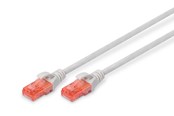 Netværkskabel - DIGITUS CAT 6 U-UTP Patch Cord - 2.5m - Grå - 2.5m - DK-1617-025