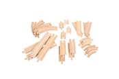 Trælegetøj - Bigjigs Wooden Expansion Set Rails and Bends 24 pcs - BJT057