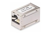 Netværkskabel - StarTech.com Shielded RJ45 Coupler Inline Cat6a Coupler F/F - network coupler - silver - Sølv - IN-CAT6A-COUPLER-S1