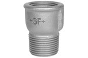 Gevindfittings - +GF+ forlængerstykke sort 1/2'' - 770529104