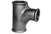 Gevindfittings - +GF+ strømtee 90° sort reduceret 1-3/4'' - 770131121