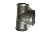 Gevindfittings - +GF+ tee 90° galvaniseret reduceret 1-1 1/2-1'' - 770130259