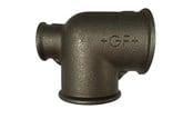 Gevindfittings - +GF+ tee 90° sort reduceret 1 1/2-1 1/2-1'' - 770130175