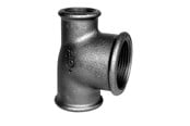 Gevindfittings - +GF+ tee 90° sort reduceret 1 1/2-1-1 1/4'' - 770130168