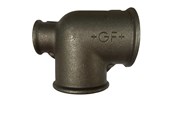 Gevindfittings - +GF+ tee 90° sort reduceret 3/4-3/4-3/8'' - 770130128