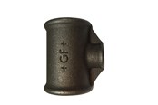 Gevindfittings - +GF+ tee 90° sort reduceret 1/2-1/4'' - 770130117