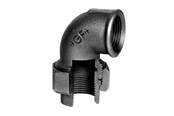 Gevindfittings - +GF+ vinkelunion 90° sort 2'' muffe-muffe - 770096109