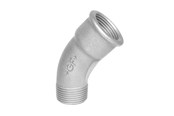 Gevindfittings - +GF+ lang bøjning 45° galvaniseret 2'' muffe-nippel - 770040209