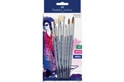 Hobby artikler - Faber-Castell pensel 3xrund + 3xflad BC - 282891